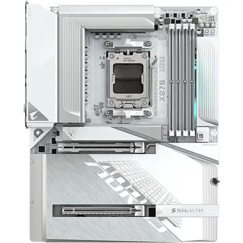 Placa de baza GIGABYTE X870 AORUS STEALTH ICE, AMD X870, AM5, ATX, DDR5