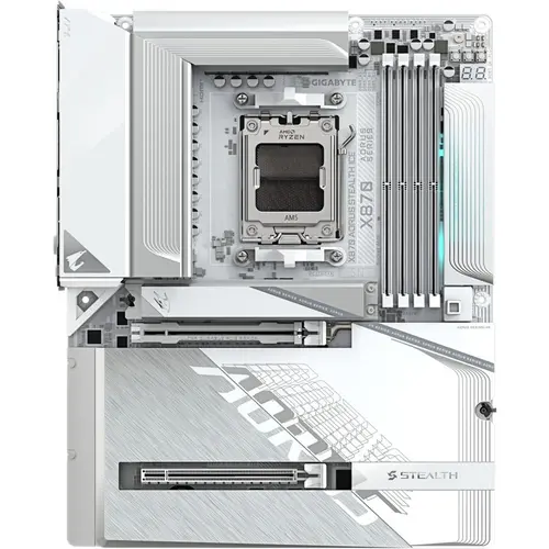 Placa de baza GIGABYTE X870 AORUS STEALTH ICE, AMD X870, AM5, ATX, DDR5