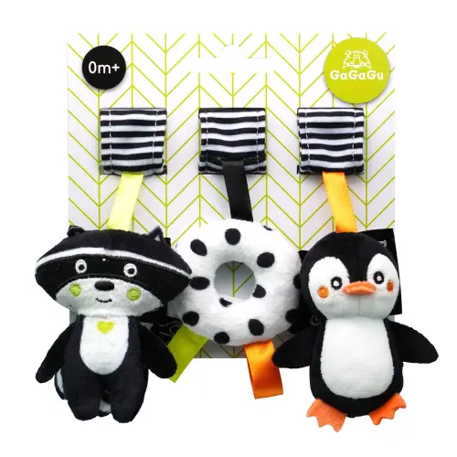 Set 3 jucarii GaGaGu - Raton, pinguin si gogoasa