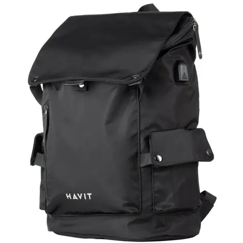 Rucsac Laptop HAVIT H0033, Impermeabil, Rezistent la socuri, Port USB, 300x160x450 mm, Negru