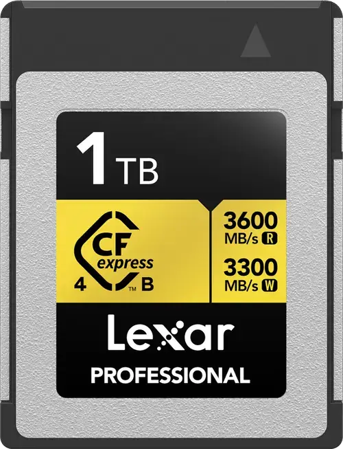 Card de memorie Lexar CFexpress 4.0 Pro Gold LCXEXP4001T-RNENG, 1TB, PCIe 4.0 x2, CFexpress Type-B