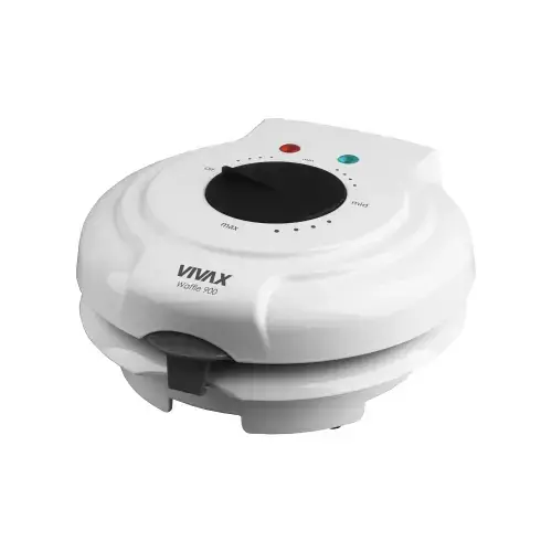 Aparat waffe Vivax WM-900WH, 900W, 5 forme, termostat, indicator luminos, protectie supraincalzire, suprafata antiaderenta, Alb