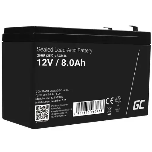 Acumulator stationar UPS 12V 8Ah F2 AGM Green Cell AGM46