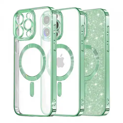 Husa MagSafe pentru Apple iPhone 12 Pro Max, Techsuit, Luxury Glitter
