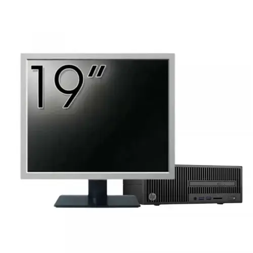 Pachet Calculator Refurbished HP 280 G2 SFF, Intel Pentium G4400 3.30GHz, 8GB DDR4, 500GB HDD, DVD-ROM + Monitor 19inch