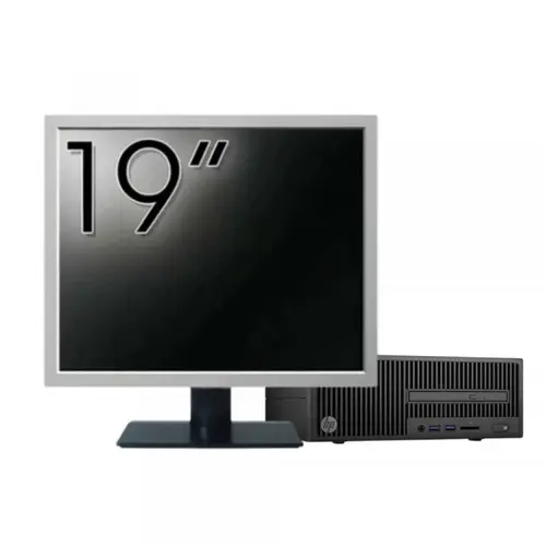 Pachet Calculator Refurbished HP 280 G2 SFF, Intel Pentium G4400 3.30GHz, 8GB DDR4, 500GB HDD, DVD-ROM + Monitor 19inch