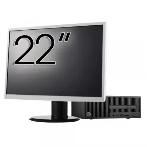 Pachet Calculator refurbished HP 280 G2 SFF, Intel Core i5-6400 2.70GHz, 8GB DDR4, 500GB HDD, DVD-ROM + Monitor 22"