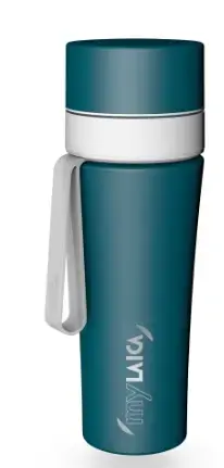 Sticla filtranta Sport myLaica, Inox, 0,55 litri, portabila, Verde