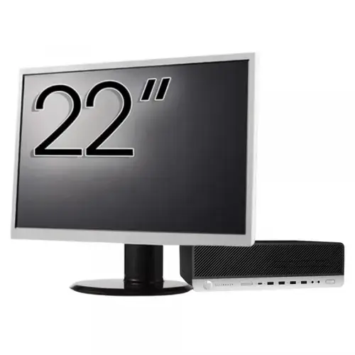 Calculator Sistem PC Refurbished Pachet Calculator refurbished HP ProDesk 800 G3 SFF, Intel Core i5-7500 3.40 - 3.80GHz, 16GB DDR4, 500GB SSD + 1TB HDD, DVD-ROM + Monitor 22"
