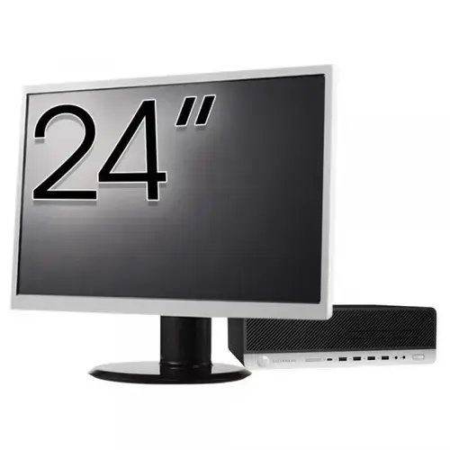 Calculator Sistem PC Refurbished Pachet Calculator refurbished HP ProDesk 800 G3 SFF, Intel Core i5-7500 3.40 - 3.80GHz, 16GB DDR4, 500GB SSD + 1TB HDD, DVD-ROM + Monitor 24"