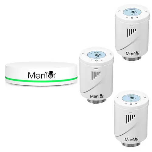 Kit Unitate Centrala si Cap Termostatic wireless Mentor ZigBee