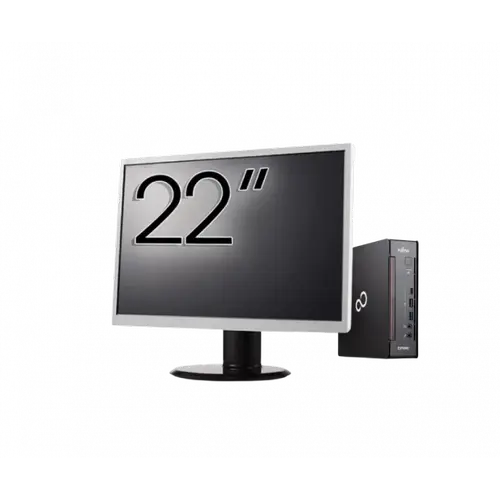 Calculator Sistem PC Refurbished Pachet Calculator refurbished Fujitsu Esprimo Q958 Mini PC, Intel Core i5-9500 3.00 - 4.40GHz, 8GB DDR4, 256GB SSD + Monitor 22"