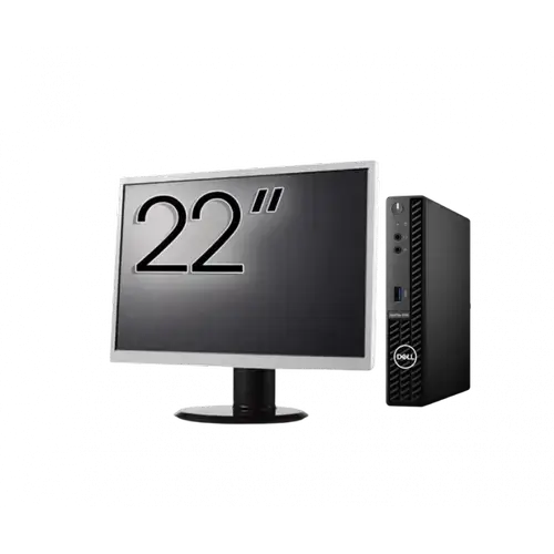 Calculator Sistem PC Refurbished Pachet Calculator refurbished DELL OptiPlex 3090 Mini PC, Intel Core i3-10105T 3.00 - 3.90GHz, 8GB DDR4, 256GB SSD + Monitor 22"