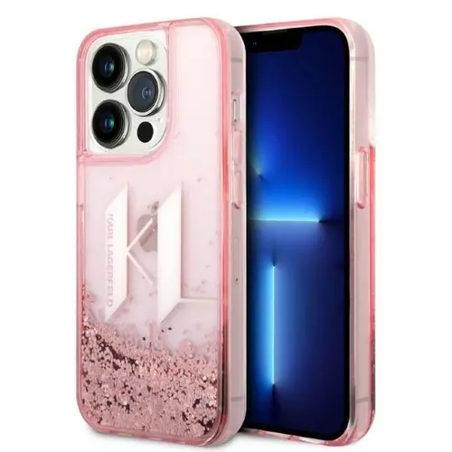Husa pentru Apple iPhone 14 Pro, Karl Lagerfeld, Glitter Liquid Big KL
