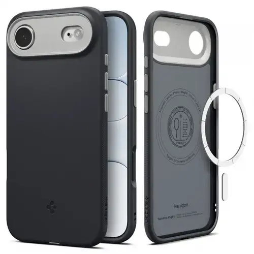 Husa MagSafe pentru Apple iPhone Air, Spigen, Caseology Nano Pop, Neagra