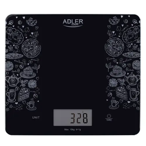 Cantar electronic de bucatarie capacitate mare 10 kg, precizie 1g functie tare si zero, ecran LCD, negru
