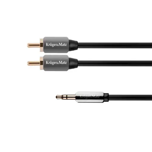 Cablu Kruger&Matz KM0310, Jack - 2 x RCA, 1.8 m