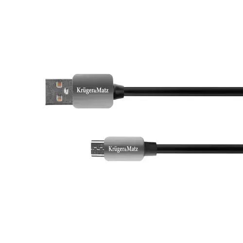 Cablu USB - Micro USB 1.8 m Kruger&Matz, gri, KM0331