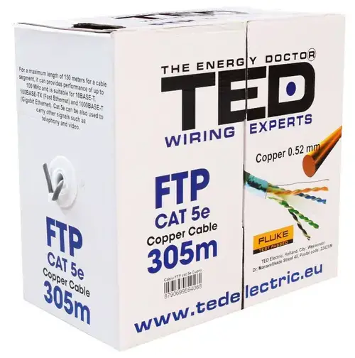 Cablu FTP OEM KAB-TED8, cupru, CAT 5E