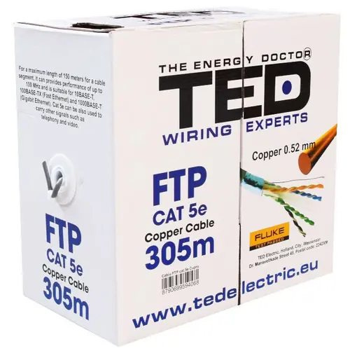 Cablu FTP OEM KAB-TED8, cupru, CAT 5E