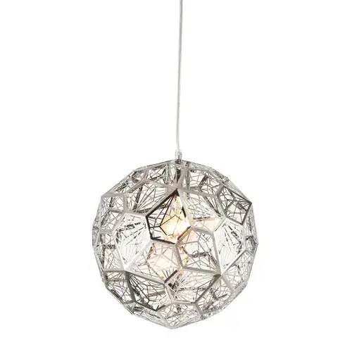 Lampa suspendata Platinet PPL06CH ORION, 40W, E27, 120 cm, 30x30 cm, argintiu