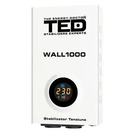 Stabilizator tensiune automat TED Electric WALL  1000VA, 2 x Schuko