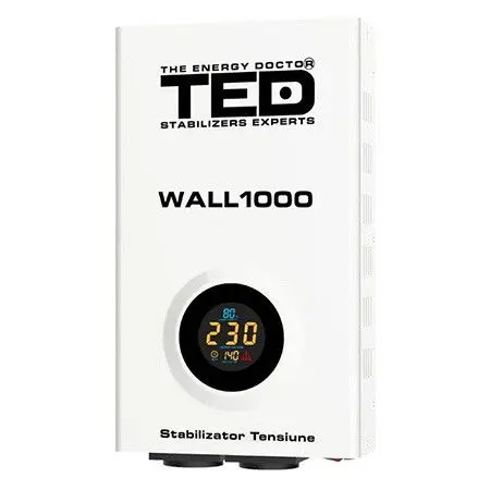 Stabilizator tensiune automat TED Electric WALL  1000VA, 2 x Schuko
