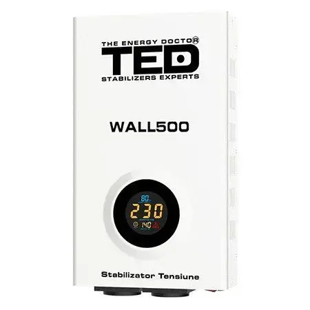 Stabilizator tensiune automat TED Electric WALL 500VA, 2 x Schuko