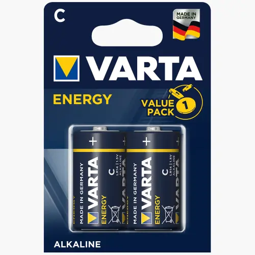 Baterii alcaline C, 2 buc Varta