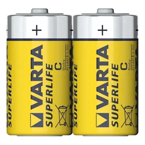 Set 2 baterii Varta Superlife 2C, R14, 1,5V