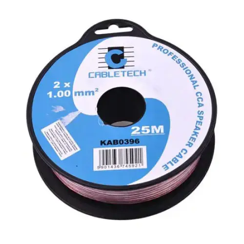 Cablu difuzor CCA 2x1.00mm transparent 25m