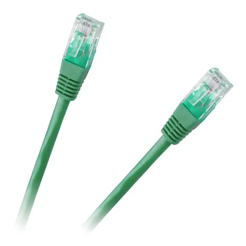 Cablu UTP CAT 6E CCA verde 0.5 m