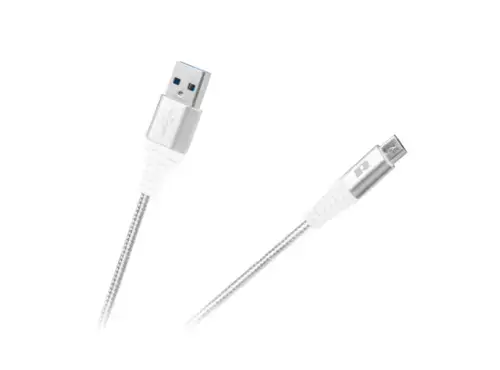 Cablu USB - micro USB Rebel 50 cm, alb