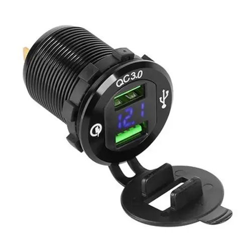 Mufa auto pentru incarcare, 2 x USB, 3000 mAh, incarcare rapida.