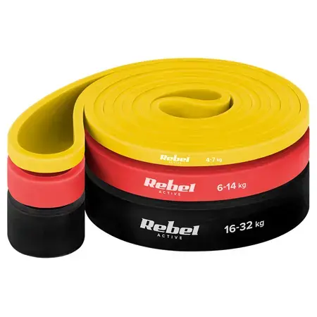 Set 3 benzi elastice  REBEL ACTIVE POWER BAND, latex, 4-32KG
