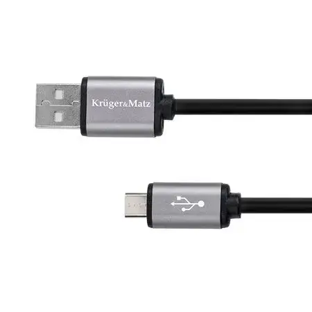 Cablu de date Kruger&Matz KM1236, USB -micoUSB, 1.8 m