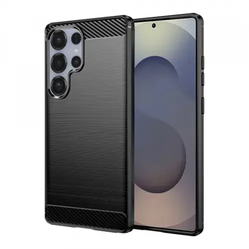 Husa pentru Samsung Galaxy S25 Ultra S938, Techsuit, Carbon, Neagra