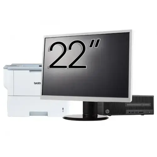 Pachet Calculator refurbished HP 280 G2 SFF, Intel Core i5-6400 2.70GHz, 8GB DDR4, 500GB HDD, DVD-ROM + Monitor 22" &amp; Imprimanta Brother HL-L6300DW