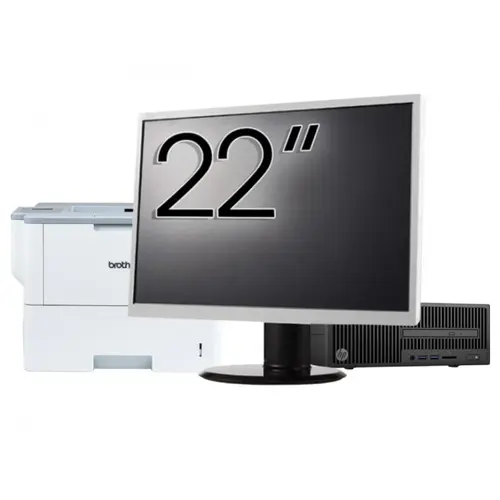 Pachet Calculator refurbished HP 280 G2 SFF, Intel Core i5-6400 2.70GHz, 8GB DDR4, 500GB HDD, DVD-ROM + Monitor 22" &amp; Imprimanta Brother HL-L6300DW