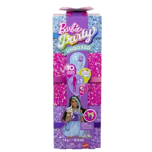 Papusa Barbie - Party Unboxed Reveal, Violet