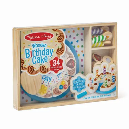 Set de joaca din lemn Melissa & Doug - Tort aniversar