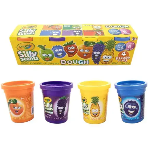 Set plastelina parfumata Crayola - Silly Scents, 4 borcanase
