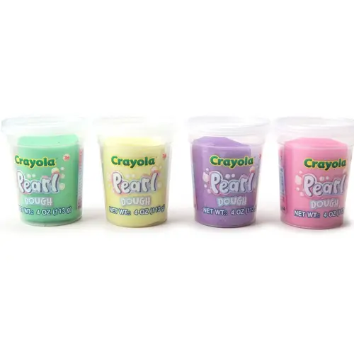 Set plastelina sidefata Crayola - Pearl, 4 borcanase