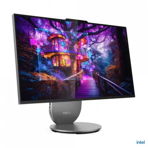 All In One PC Lenovo Yoga AIO 27IAH10,  Procesor Intel® Core™ Ultra 5 125H 4.5GHz Meteor Lake, 27inch QHD IPS, 16GB RAM, 1TB SSD, Intel Arc Graphics, Camera Web, no OS