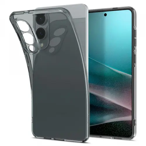 Husa pentru Samsung Galaxy S25 Edge S937, Spigen, Liquid Crystal, Neagra Transparenta
