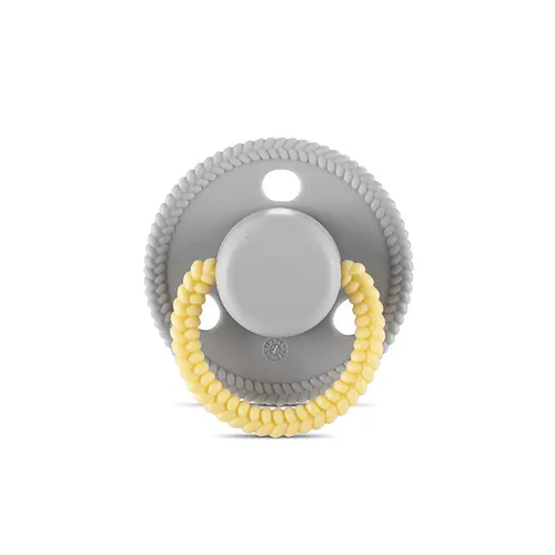 Suzeta forma rotunda Lorelli, silicon moale, 0 luni+, Gri