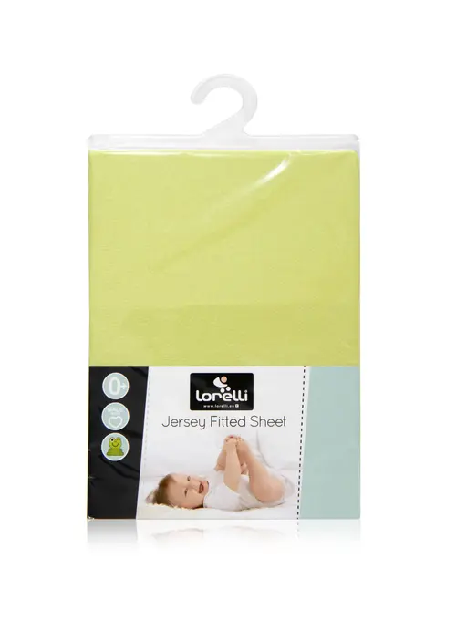 Cearsaf pat jersey Lorelli, 60 x 120 cm, Verde