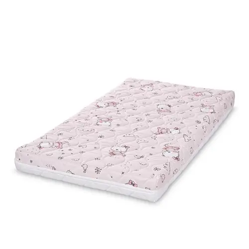 Saltea mobilier Lorelli Havana, 62 x 110 x 10 cm, cocos si spuma elastica, Roz