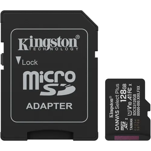 Card de Memorie MicroSDXC Kingston Select Plus, 128GB,  Clasa 10 UHS-I Performance, cu adaptor