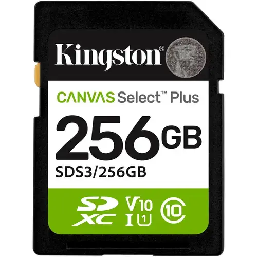 Card de Memorie SDXC Kingston Select Plus, 256GB,  Clasa 10 UHS-I Performance